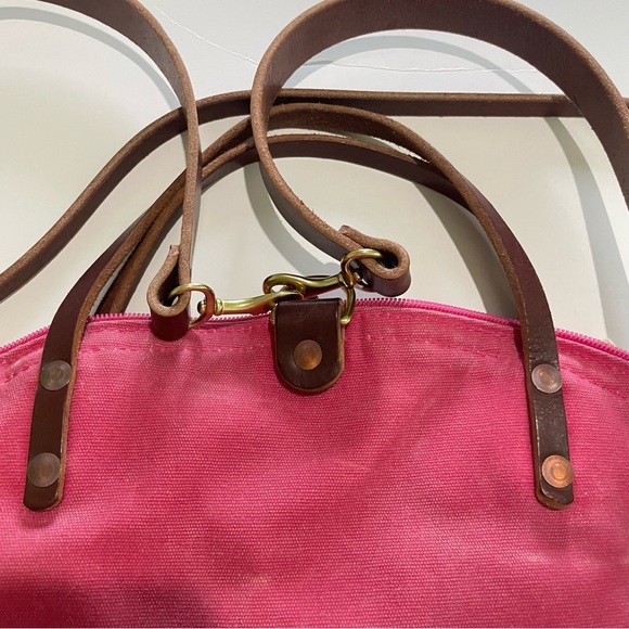 Pink Waxed Canvas Backpack - Picture 7 of 16